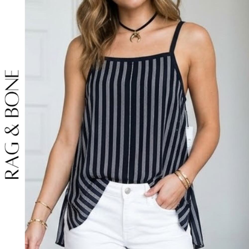 Rag & Bone Sonny Striped Tank XS NWT Silk Blend